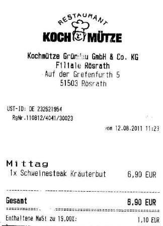 mvrr Hffner Kochmtze Restaurant